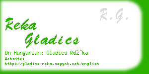 reka gladics business card